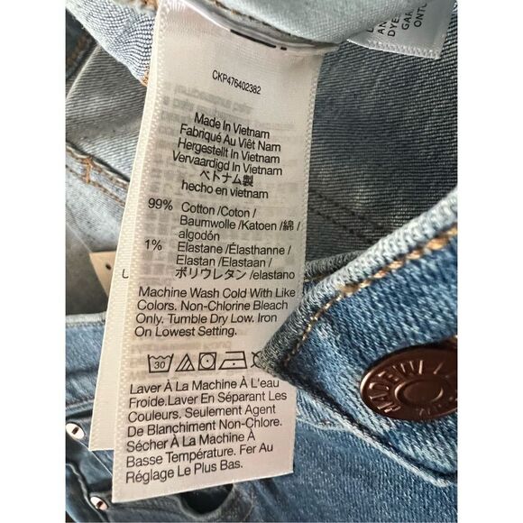 Madewell Women's Blue NI962 Mid Rise Kick Out Ankle Denim Jeans Size 27 NWT - Picture 4 of 6